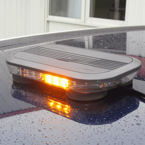 Barre Lumineuse LED Stroboscope 44 Cm Pour Voiture, Camion, Chasse-neige - 12-24V, 54 LED Ambre/blanc