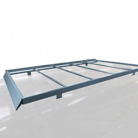 Galerie acier galvanisé plate pour Fiat Doblo 2010-2022. Nombre de fixations et traverses adapté à chaque modèle de véhicule