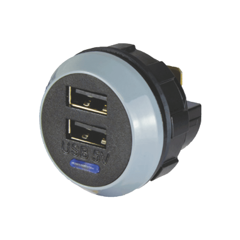 Prise USB ronde pour véhicule utilitaire