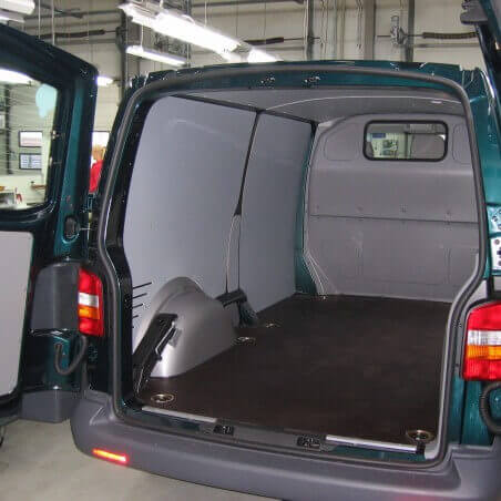 Habillage polypro & bois - Volkswagen Transporter - kit complet : plancher, parois, portes et passages de roue