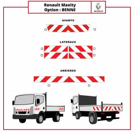 Kit de balisage pour Renault Maxity Benne