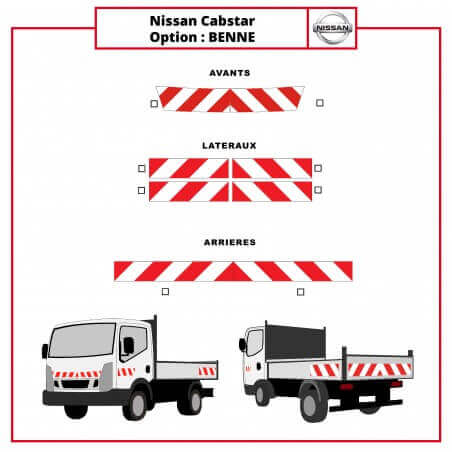 Kit de balisage pour Nissan Cabstar Benne