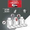 Housses de siège en tissu pour Citroen Berlingo II (2008-2018) - avec tablette