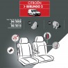 Housses de siège en tissu pour Citroen Berlingo II (2008-2018) - avec accoudoirs