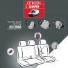 Housses de siège en tissu pour Citroen Jumper - avec accoudoirs