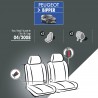 Housses de sièges en tissu pour Peugeot Bipper - sans tablette