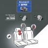 Housses de sièges en tissu pour Peugeot Bipper - avec tablette