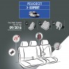 Housses de siège en tissu pour Peugeot Expert 2016+ - avec accoudoirs