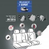 Housses de siège en tissu pour Peugeot Expert 2016+ - avec accoudoirs et tablette