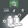 Housses de siège en tissu pour Fiat Fiorino - sans tablette