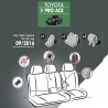 Housses de siège en tissu pour Toyota Proace 2016+ - avec accoudoirs et tablette