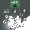 Housses de siège en tissu pour Toyota Proace 2016+ - avec accoudoirs