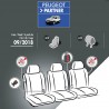 Housses de siège en tissu pour Peugeot Partner 2018+ - sans tablette