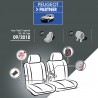 Housses de siège en tissu pour Peugeot Partner 2018+ - avec accoudoirs