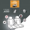 Housses de siège en tissu pour Opel Combo Cargo 2018+ - avec accoudoirs