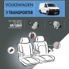 Housses de siège en tissu pour Volkswagen Transporter T6/T6.1 - 2 sièges avec accoudoir