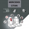 Housses de siège en tissu pour Mercedes Citan - avec accoudoirs et tablette