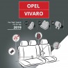 Housses de siège en tissu pour Opel Vivaro 2019+ - avec accoudoirs
