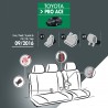 Housses de siège en tissu pour Toyota Proace 2016+ - avec accoudoirs et sans tablette