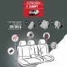 Housses de siège en tissu pour Fiat Scudo 2022+ - avec accoudoirs et tablette
