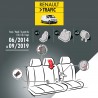 Housses de siège en tissu pour Renault Trafic 2014-2019