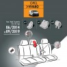 Housses de siège en tissu pour Opel Vivaro 2014 - 2019