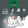 Housses de siège en tissu pour Fiat Talento 2016-2019 - avec accoudoirs et tablette