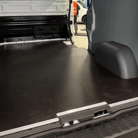 Plancher bois antidérapant Opel Vivaro (2014-2019) Double Cabine avec barres de seuil