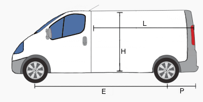 Dimensions utilitaire intermédiaire